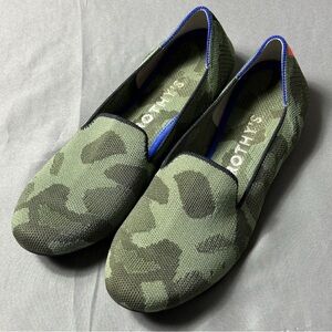 ROTHY'S Women’s Flats Shoes 'The Loafer' Green Olive Camo Slip On Flats …